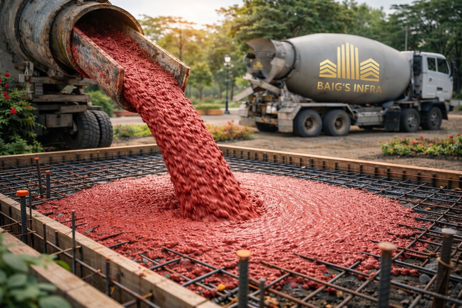 colour ready-mix concrete