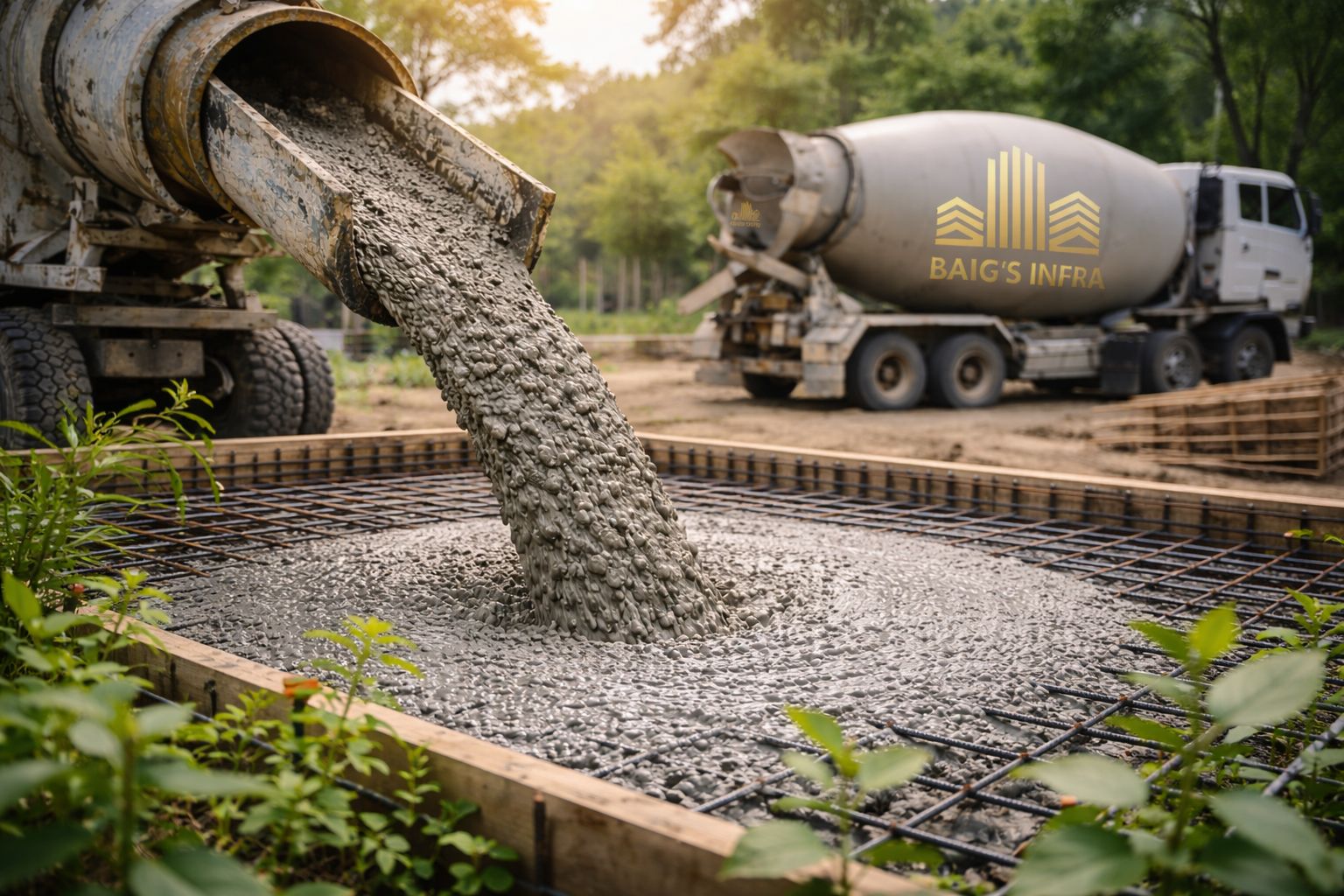 green ready-mix concrete