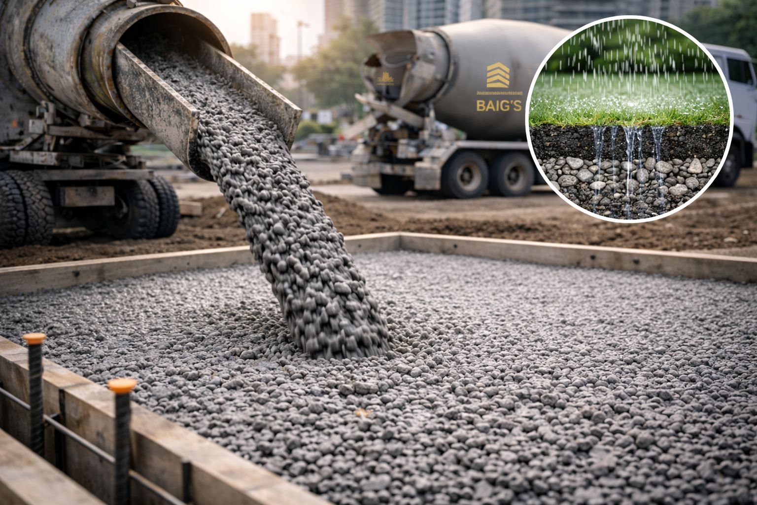 porous ready-mix concrete
