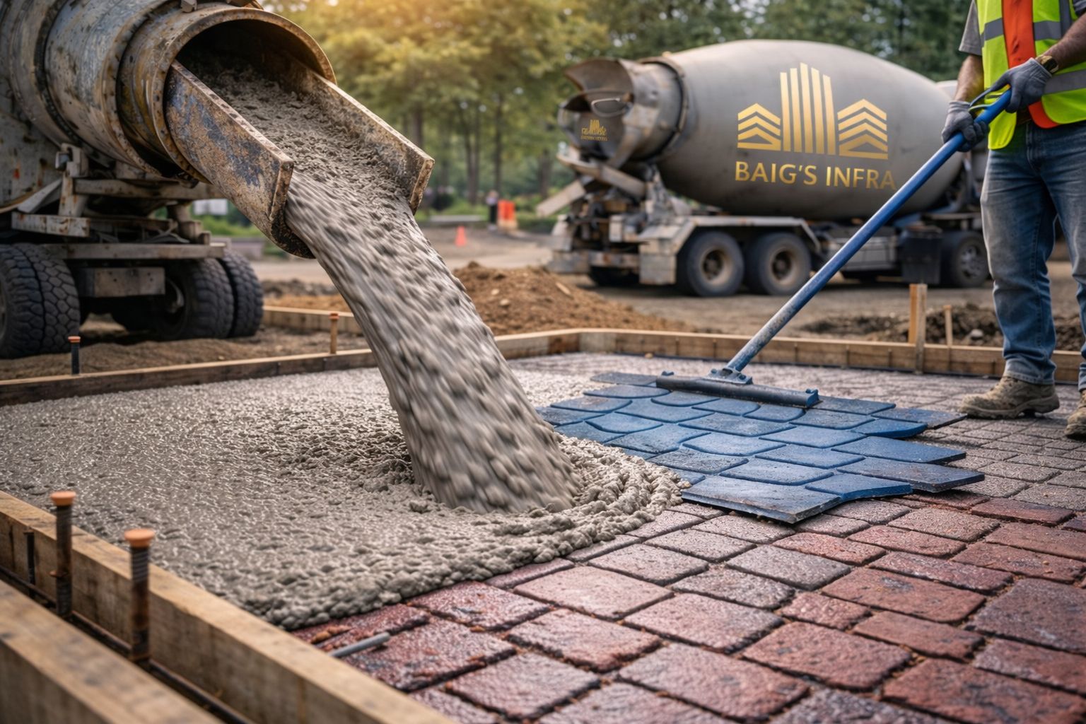 stamp ready-mix concrete